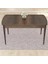 Concept Nex Serisi Barok Ahşap Desen 80 x 132 cm Mdf Mutfak Masası Takımı Metal Iskelet 6 Sandalye Gümüş Halka 3