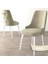 Concept Nex Serisi Beyaz 80 x 132 cm Mdf Mutfak Masasıtakımı Metal Iskelet6 Sandalye Gümüş Halka 4