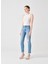 Normal Bel Ankle Paça Slim Fit Açık Indigo Kadın Denim Pantolon DTK326 Açık Indigo 1
