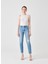 Normal Bel Ankle Paça Slim Fit Açık Indigo Kadın Denim Pantolon DTK326 Açık Indigo 2