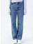 KARLA Straight Fit Orta İndigo Kadın Jean Pantolon 2