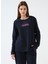 Bisiklet Yaka Lacivert Kadın Sweatshirt BALLY-SK022 3