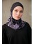 Geometrik Desenli Bone Sport Pro Hijab - Mor Siyah 1