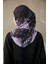 Geometrik Desenli Bone Sport Pro Hijab - Mor Siyah 3