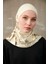 Geometrik Desenli Bone Sport Pro Hijab - Krem 3