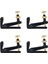 4 Pcs Metal Keman İnce İpi Ayarlayıcı 1/2-1/4 Keman Siyah ve Altın (Yurt Dışından) 1