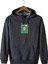Erkek Füme Önü Smiley Baskılı Kapüşonlu Sweatshirt 22K-5200322-4 1