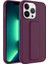 Apple iPhone 13 Pro Max Kılıf Qstand Darbe Emici Silikon Kapak Mürdüm 1