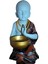 Nesli Butik Oturan Buddha Buda 34 cm Dekoratif El Boyaması Biblo 2