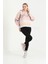 Bayan Oversize Açık Gri Geçişli Triko Sweatshirt 1