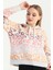 Bayan Oversize Açık Gri Geçişli Triko Sweatshirt 5