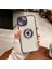 Iphone 14 Uyumlu Kılıf Kamera Lens Üstü Kapalı Tam Koruma Orta Logo Gösterir Halkalı Şeffaf 1