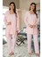 Model Sabahlıklı Lohusa Pijama Takımı Pembe 2401 1