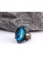 Blue Topaz Taşlı Erkek Gümüş Yüzük 1