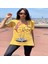 Joy Kadın Sarı Baskılı T-Shirt 2