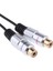 Altın Kaplama 3,5mm 1/8 Inç Dişi Trs Stereo Fişi 2 Fono Dişi Ses Y (Yurt Dışından) 3
