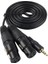 3,5mm Mini Stereo Trs - 2 Çift Xlr 3 Pin Dişi Y Ayırıcı Kablosu 1.5m (Yurt Dışından) 2
