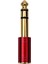 Metal 6.35MM Erkek - 3.5mm Kadın Kulaklık Adaptör Dönüştürücü Converte Fiş Kırmızı (Yurt Dışından) 4