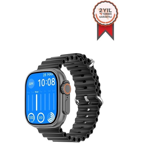 Torima Dt8+ Ultra Plus 49MM 2.1 Inç Hd Ekran GPS Sesli Görüşme BT Destekli Akıllı Saat Siyah Kasa