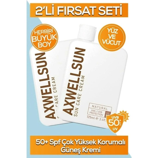 Axwell Sun Care Cream Leke Karşıtı Güneş Koruyucu Krem SPF50 Fiyatı