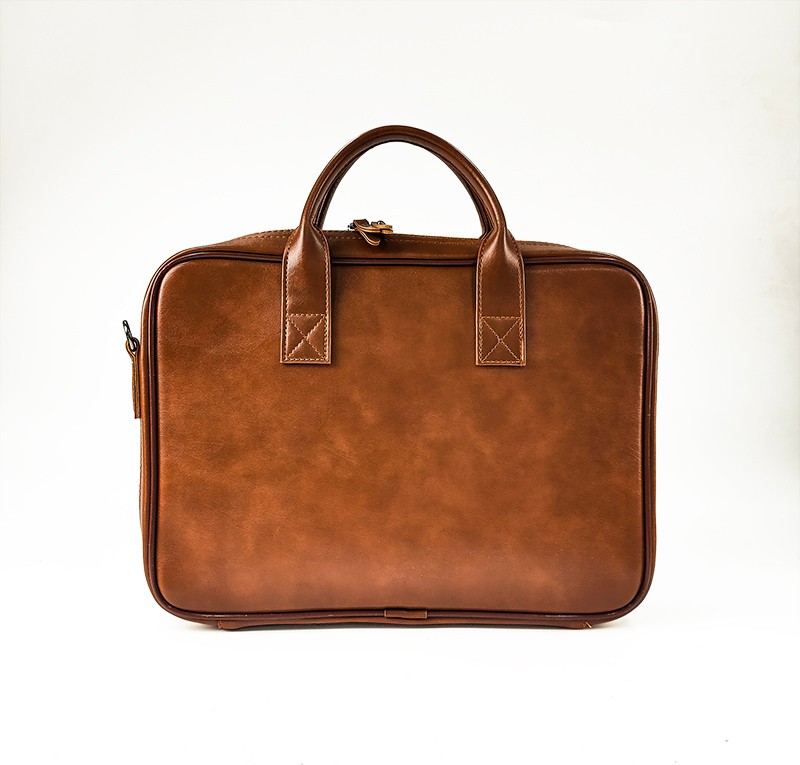 Misingpiece 16 Inç Askılı Deri Organizer Laptop Çantası