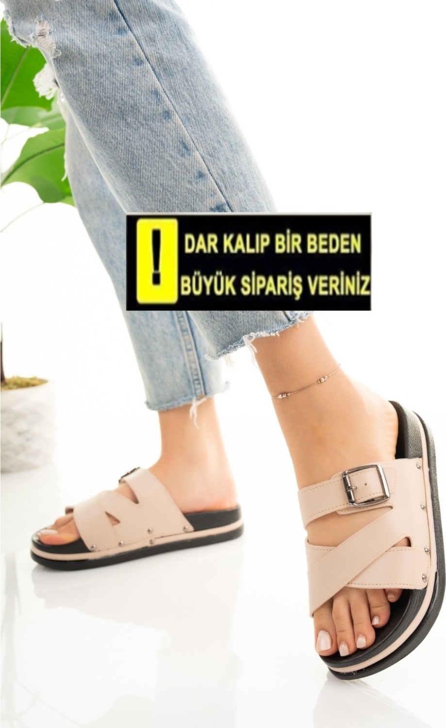 Moda Fırsat Siyah Kadın Dolgu Topuk Terlik Ortopedik Günlük Bayan Terlik Rahat Şık Topuklu Terlik görsel 7