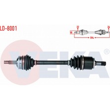 Otoco Lada Samara 1500 86-94 / Vega 1.5 00- Komple Aks Sol Ön 6 Bilyalı Tip Uzunluk 594MM 21100221501100