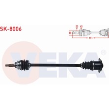 Otoco Suzukı Swıft Iıı (Mz,ez) 1.3i 4x4 Abslı 43 Dıs Uzunluk 711 2005-2010 Komple Aks Sağ Arka 4410563J00