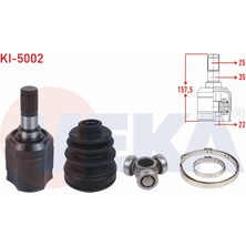 Otoco Kıa Cerato (Ld) 1.6i A-T 2004-2012 Aks Kafası Sol-Sağ Ön Iç 25X22X35 Uzunluk 157,5MM 49592-2F100