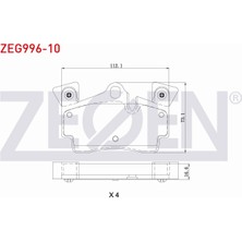 Otoco Audı Q7 (4l) 3.0 Tdı - 4.2 Fsı - 4.2 Tdı 2006-2015 Arka Fren Balatası 7L5698451