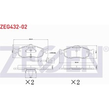 Otoco Ford Mondeo Iı 1.6i 16V 1996-2000 Ön Fren Balatası Fişli 93VX2K021AA