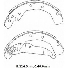 Otoco Opel Combo- 02/12 Arka Fren Pabucu 1,3/1,4/1,6/1,7 (114,3X40)(FMK) 1605064