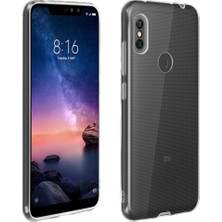 FitCase Xiaomi Redmi Note 6 Kılıf Fitcase Toz Koruma Tıpalı Şeffaf Arka Kapak