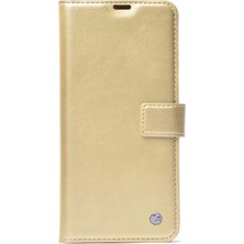 Lopard Oppo A74 4g Kılıf Kar Deluxe Kapaklı Cüzdanlı Kılıf Gold