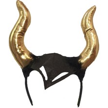 Pandoli Malefiz Tacı Boynuzu Maleficent Taç Boynuzlu Altın Renk