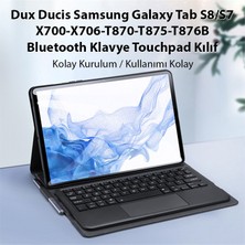 Dux Ducis Sm Galaxy Tab S8-S7 Bluetooth Klavye Touchpad Kılıf X700-X706-T870-T875-T876B