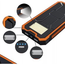 18000 Mah Solar Güneş Enerjili 6 LED Işıklı Powerbank