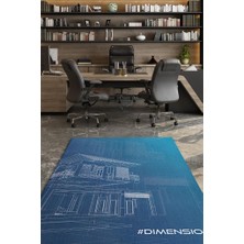 Homshtag Boyutlar Pamuklu Dokuma Tabanlı Yıkanabilir Kaymaz Mimar Halısı