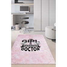 Homshtag Bu Kız Bir Doktor Dokuma Tabanlı Yıkanabilir Kaymaz Doktor Halısı