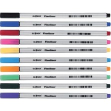 Globox Fineliner Pen Kalem 10'lu Pvc Kutu