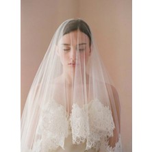 Bbays New Trend 2 Metre Gelin Duvağı,gelinlik Aksesuarı Nikah ,düz Kumaş Gelin Duvak Beyaz Hayal