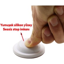 Nzb Silikon Kapı Stoperi Tamponu Yapışkanlı Beyaz Kapı Kolu Stopu Sessiz Stop