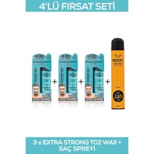 Fontenay Saç Şekillendirici Pudra Toz Wax Matt Effect Mavi 20GR X3 + 400ML Saç Sprey 4'lü Set 2