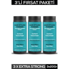 Fontenay Saç Şekillendirici Pudra Toz Wax Matt Effect Mavi 20GR X3 + 400ML Saç Sprey 4'lü Set 2