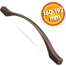 Badem10 Kartaca Çekmece Mutfak Dolap Kapak Kulpu Kulbu 160-192 mm Antik Bakır Metal Kulp