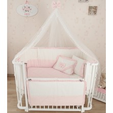 Meltem Smart Bambino Sallanır Ahşap Anne Yanı Beşik 70x110 cm (beyaz-pembe)