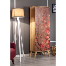 Mobetto Bingo Red / 8 Raflı Çok Amaçlı Mutfak Dolabı Banyo Dolabı Çok Amaçlı Dolap