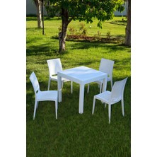 Mobetto Rattan Masa Takımı – Beyaz