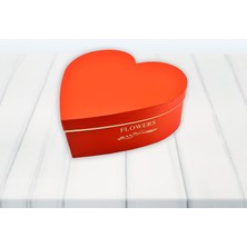 Süsle Bebek ve Parti Kalp Kutu Küçük Boy, 26 x 26 x 10 cm - Kırmızı