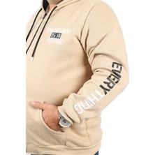 Starbattal Büyük Beden Erkek Fermuarlı 3ip Sweat Everything 22737 Bej